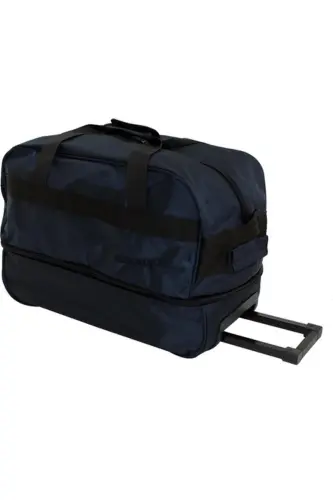 203 Lacivert Büyük Boy Körüklü Tekerlekli Seyahat Çantası-Lacivert - 2