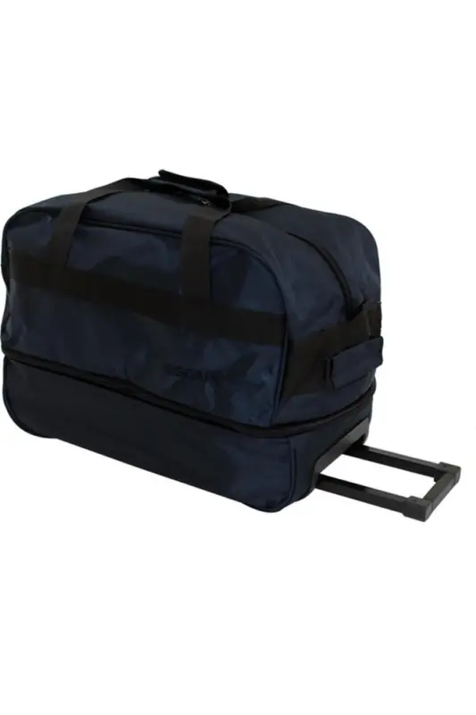 203 Lacivert Büyük Boy Körüklü Tekerlekli Seyahat Çantası-Lacivert - 2