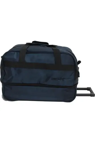 203 Lacivert Büyük Boy Körüklü Tekerlekli Seyahat Çantası-Lacivert - 3