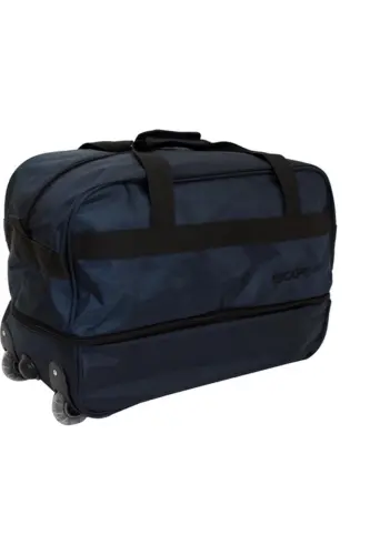 203 Lacivert Büyük Boy Körüklü Tekerlekli Seyahat Çantası-Lacivert - 4