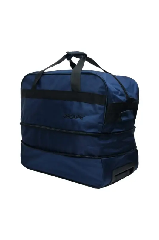 203 Lacivert Büyük Boy Körüklü Tekerlekli Seyahat Çantası-Lacivert - 5