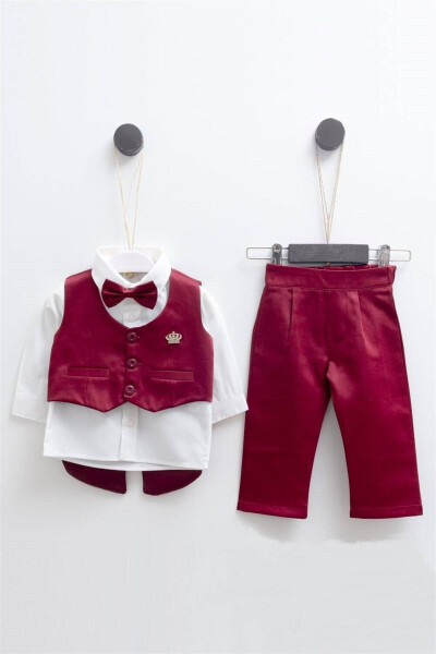 2032 Baby Boy Classic Collar Vest Set - PUGI BABY