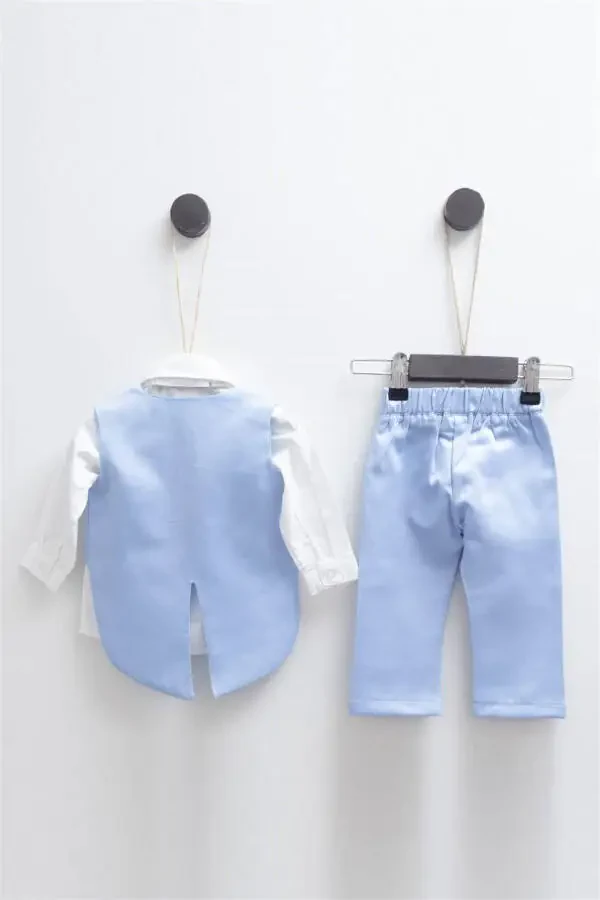 2033 Baby Boy Classic Collar Vest Outfit - 2