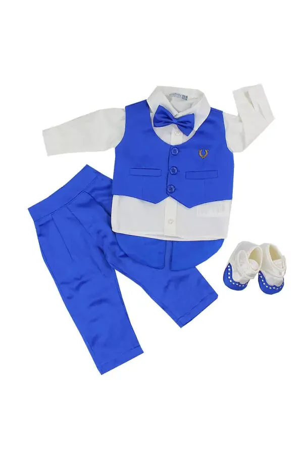 2036 Baby Boy Classic Collar Vest Set - 1