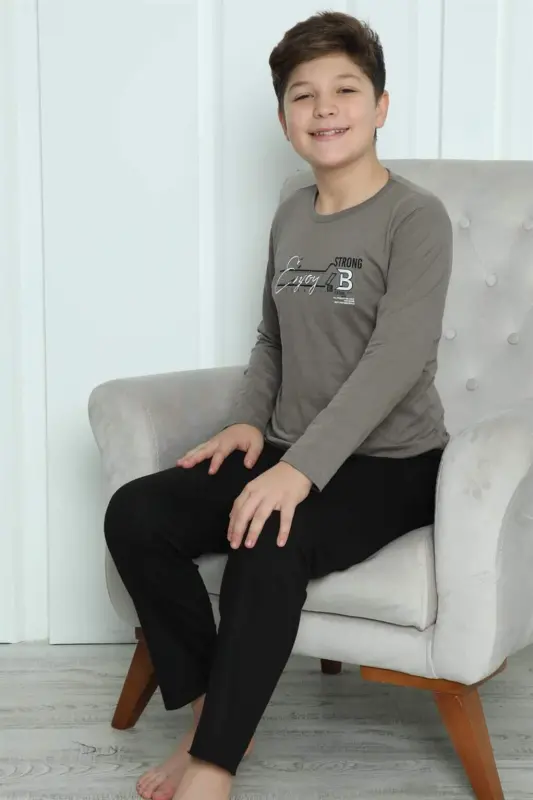 20418-raqamli o'g'il bolalar uchun paxtadan tikilgan pijama - 5