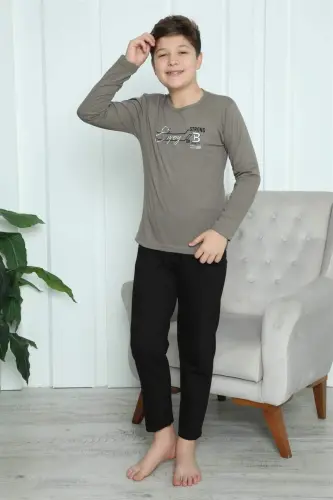 20418-raqamli o'g'il bolalar uchun paxtadan tikilgan pijama - 15