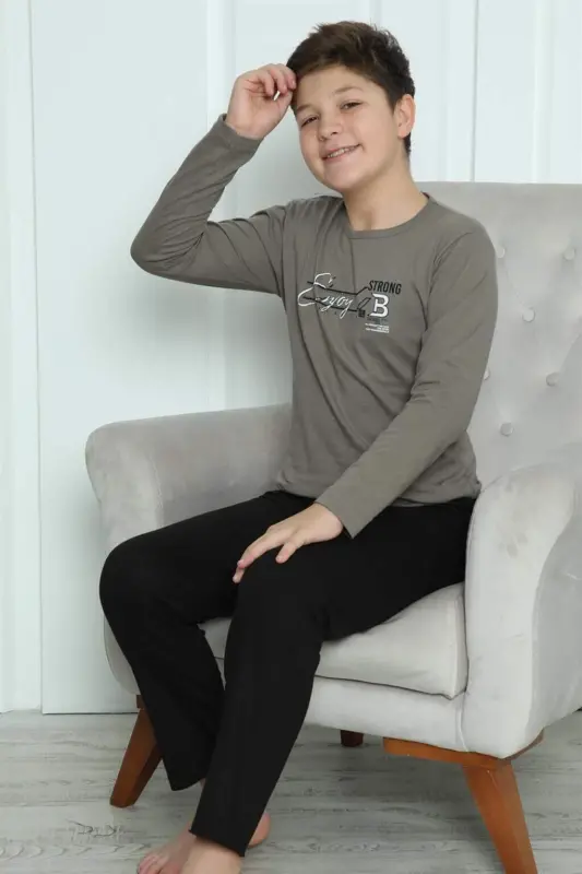 20418-raqamli o'g'il bolalar uchun paxtadan tikilgan pijama - 13