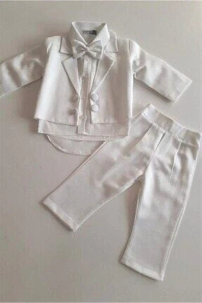 2050 Boy Baby Jacket Mevlid Set - Cream - Modazone