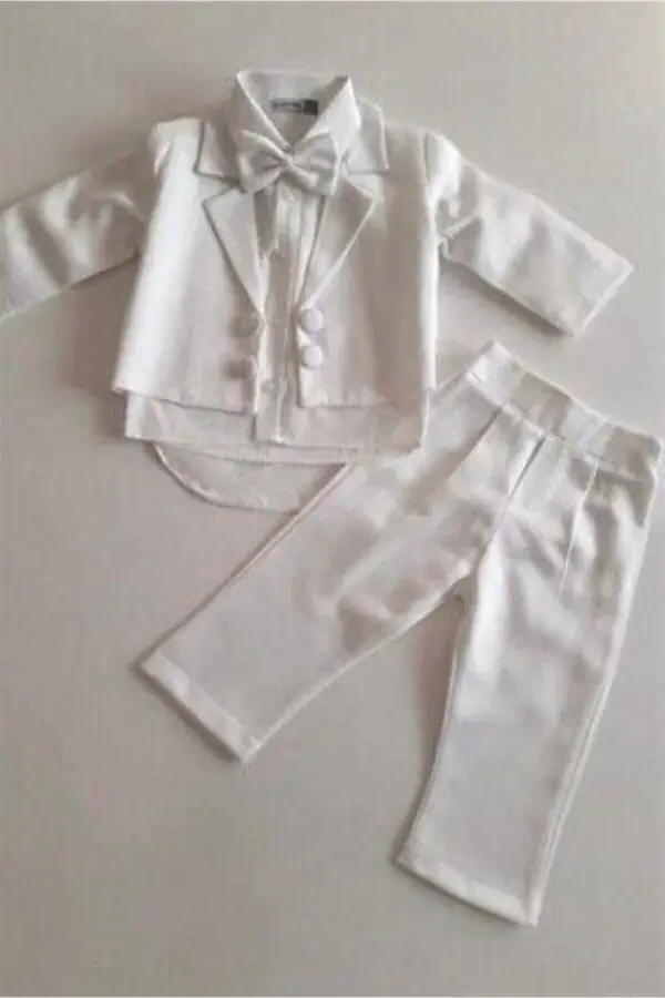 2050 Boy Baby Jacket Mevlid Set - Cream - 1