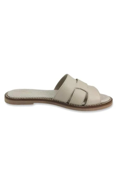 2050 Genuine Leather Women's Everyday Slippers - Beige - 3