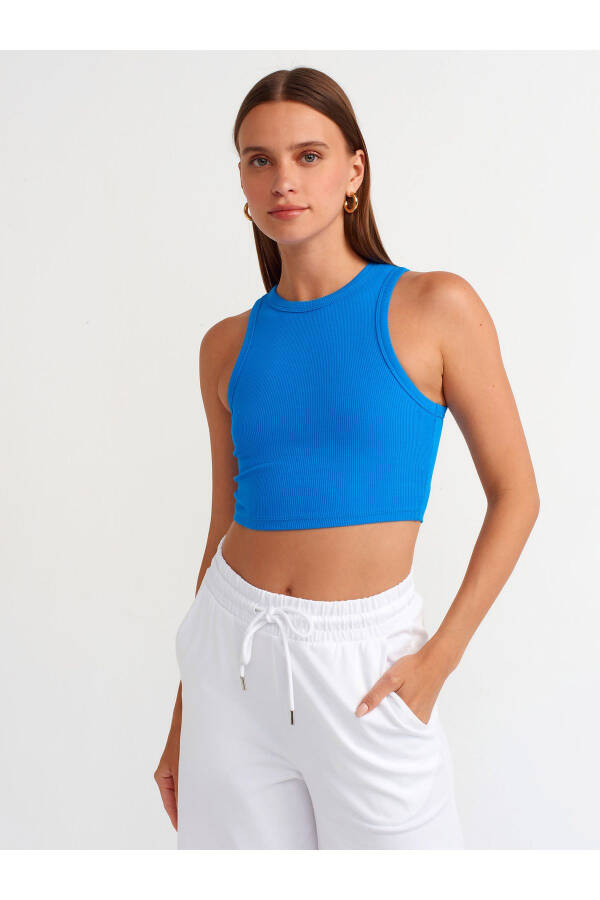 20820 Stitch Effect Crop Top-Saks - 1