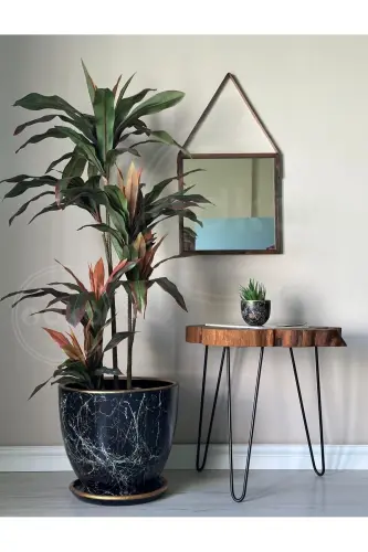 20litr Klassik Kosachali Idishli 30cmx30cm Lily Qora Oltin Oq-Qora 