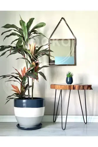 20litre Classic Pot with Saucer 30cmx30cm Modern Series Anthracite-Anthracite - 1