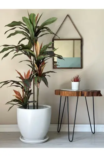 20litre Klasik Saksı Tabaklı 30cmx30cm Beyaz - Beyaz 