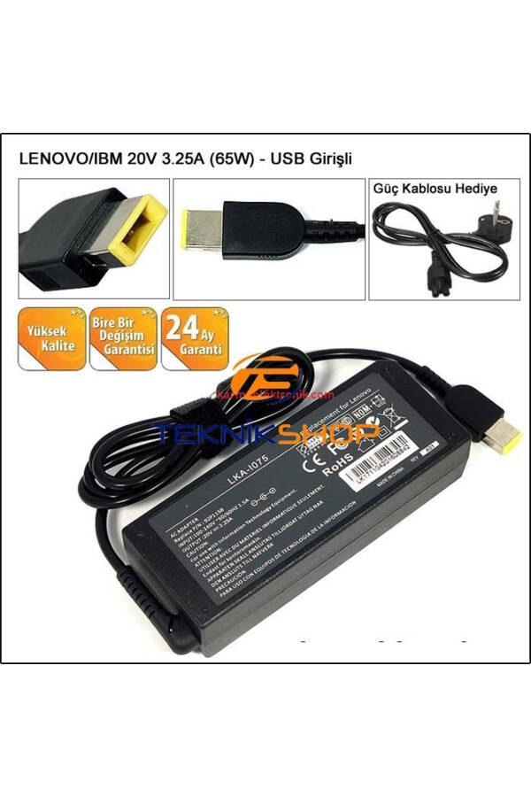 20v 3.25a Usb 65w Notebook Adaptörü Kare Uc / Rna-ıb07 - 2