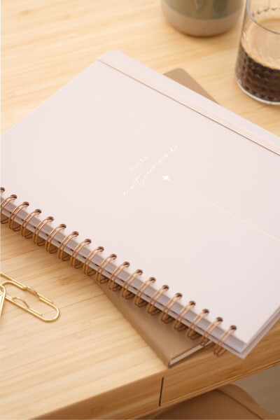 20x28 Cm A4 Hard Cover Notebook with Elastic Closure, Ruled, Beige - 2