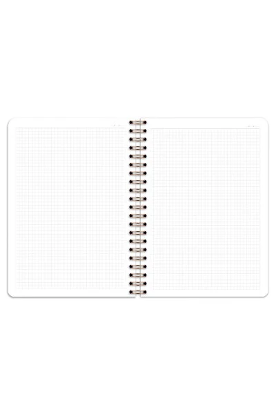 20x28 Sm A4 Qattiq Muqovali Rezinli Spiralli Daftar, Katakli - 8