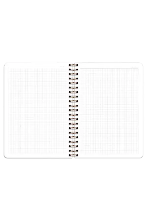 20x28 Sm A4 Qattiq Muqovali Rezinli Spiralli Daftar, Katakli - 8