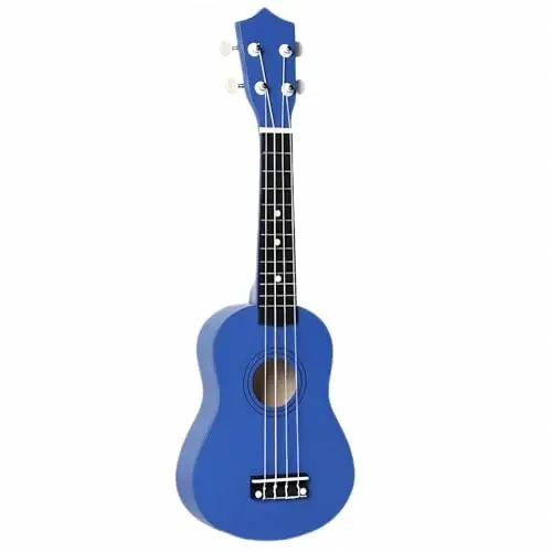 21 Inch Wooden Kids Toddler Child Children Acoustic Guitar Musical Instruments Ideal for 3-9 Year Old Boys Girls Gifts (Blue) - 1