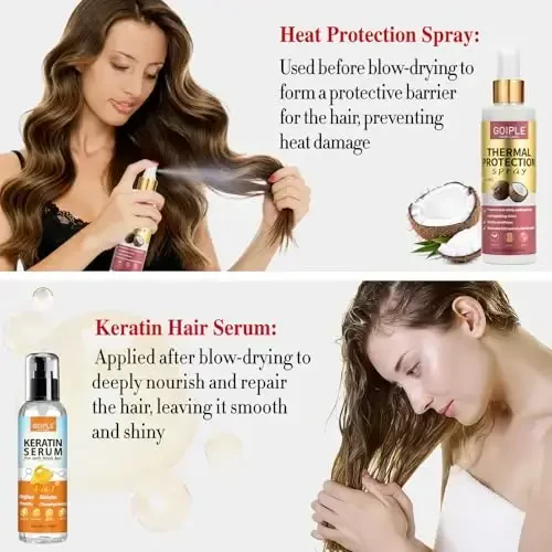 21Pcs Professional Hair Dryer Kit - Ionic, Lightweight, Low Noise, Constant Temperature, 1800W Blow Dryer for Women and Men - Includes Hair Dryer, Nozzles, and Accessories Set - 6