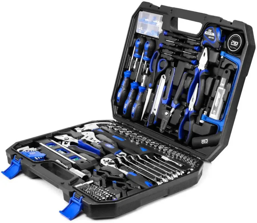 210-Piece Household Tool Kit, PROSTORMER General Home/Auto Repair Tool Set with Hammer, Pliers, Screwdriver Set, Wrench Socket Kit and Toolbox Storage Case - Perfect for Homeowner, Diyer, Handyman - 1