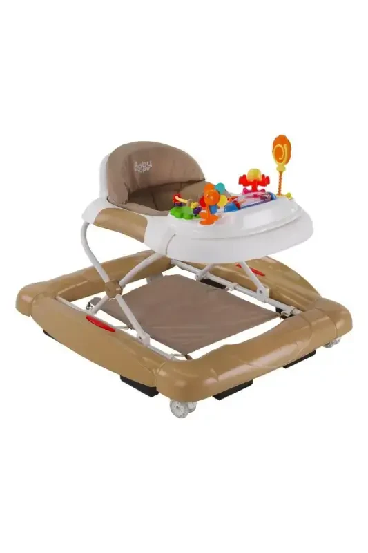 212 Royal Ходунки Желтый - Музыкальный Игрушечный Люкс Ходунки | Паук-КОРИЧНЕВЫЙ - 1