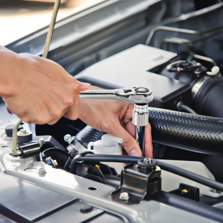 213 qismli mexanik asboblar to'plami va rozetkali kalitlar to'plami, SAE va metrik maishiy qo'l asboblari to'plami, Cr-V konstruksiyali, uy/avto ta'mirlash asboblari to'plamlari saqlash qutisi bilan - 4