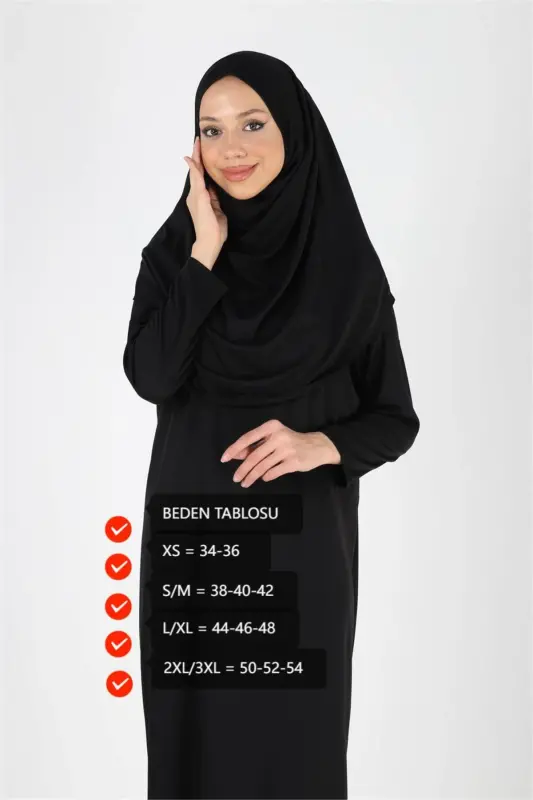 2133 Bir qismli sirpanmas 2133 yopiq kiyimli ibodat kiyimi - 3