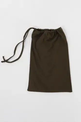 2133 - Цельное Нескользящее Платье Молельный Хиджаб с Косынкой - 5