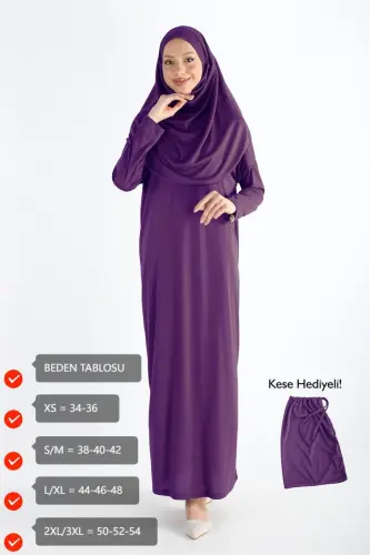2133_One Piece Non-Slip Headscarf Prayer Abaya Dress - PLISTRE (1)