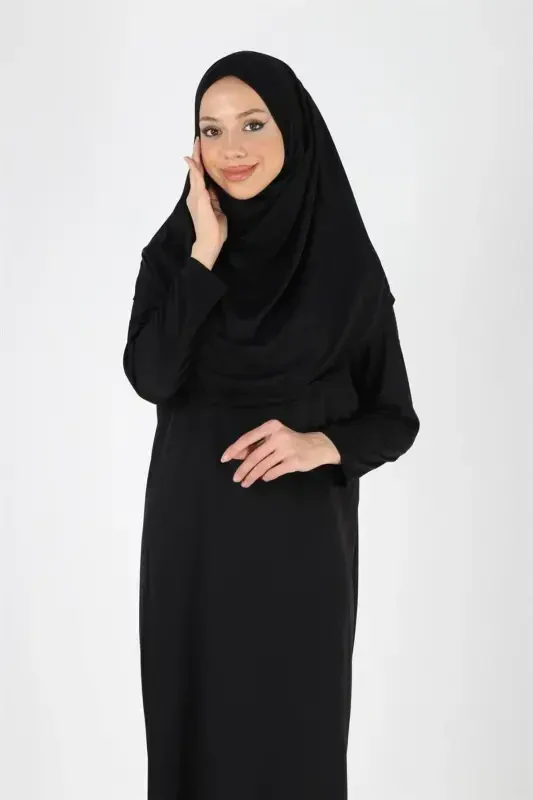 2133 One Piece Non-Slip Headscarf Prayer Dress - 4