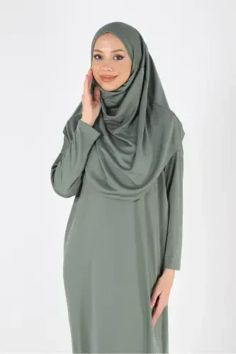 2133_Single Piece Non-Slip Headscarf Prayer Dress - 3
