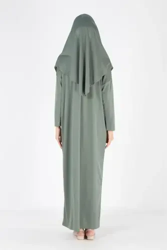 2133_Single Piece Non-Slip Headscarf Prayer Dress - 6