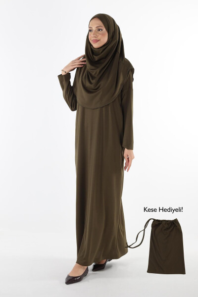 2133 - Solid Non-slip Headscarf Prayer Modest Dress - 1