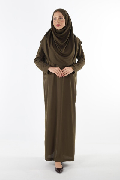 2133 - Solid Non-slip Headscarf Prayer Modest Dress - 2