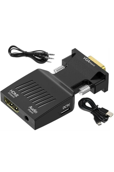 2170 Конвертер VGA в HDMI, адаптер, кабель, с поддержкой звука - 10