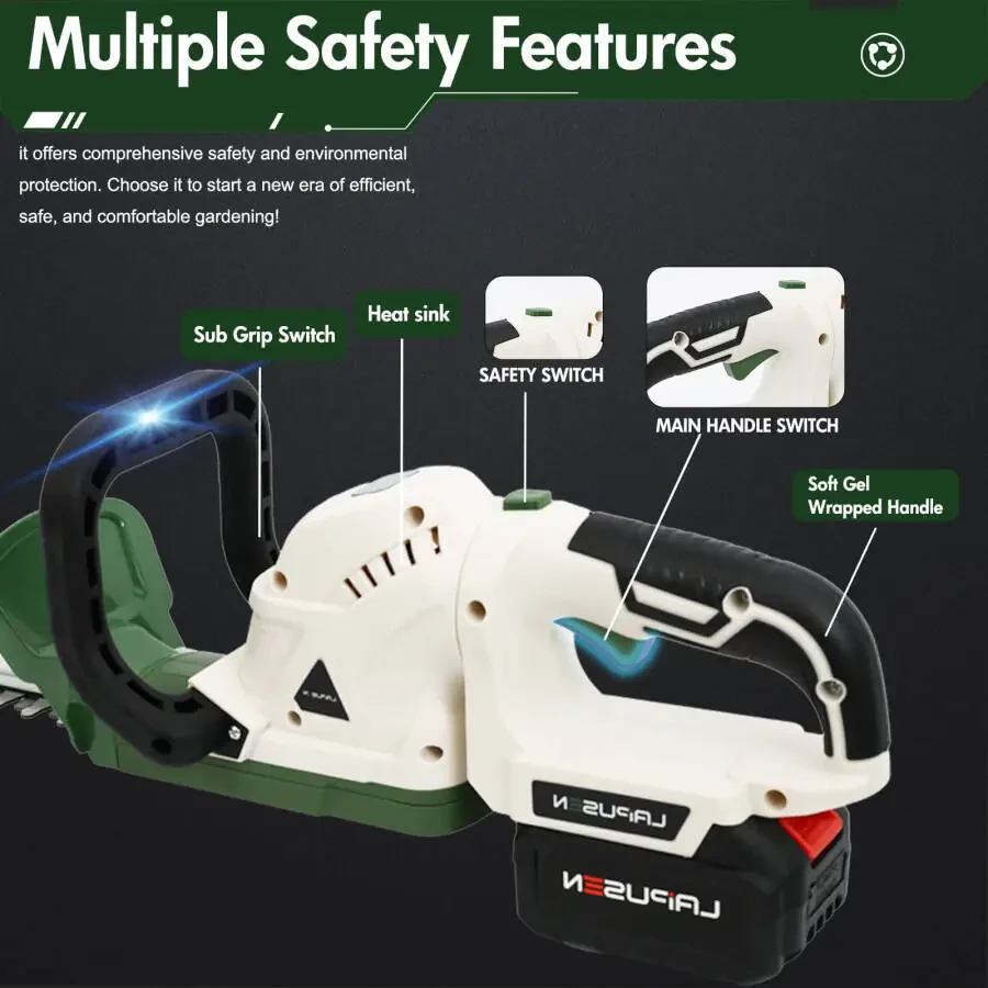 21V Cordless Hedge Trimmer with 20