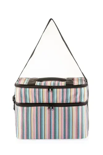 22 Lt Cooler Thermos Camping Picnic Hot and Cold Holding Shoulder Strap Insulated Thermal Bag Ice Box-STRIPE PATTERN - 5