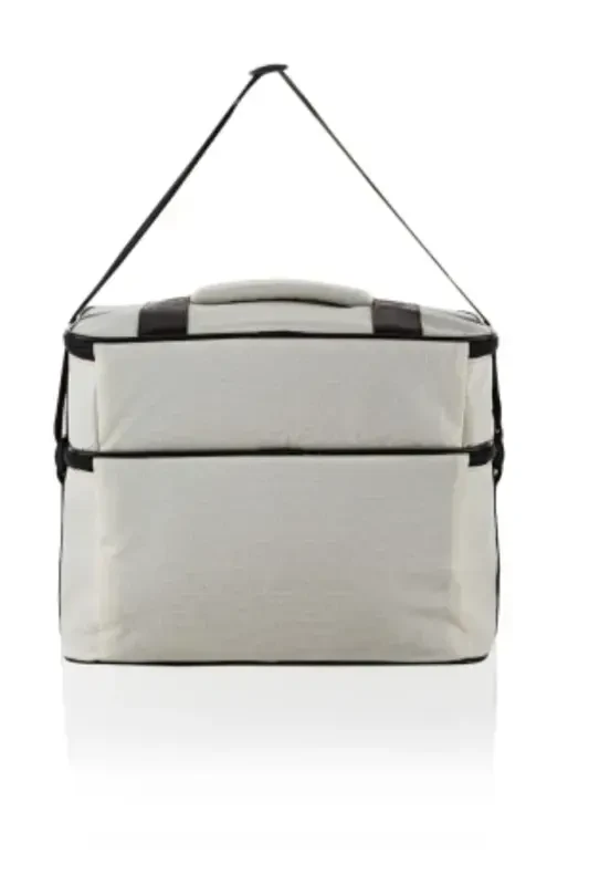 22 Lt Sovutgich Termos Kemping Piknik Issiq Va Sovuq Tutan Askili Yalıtımlı Termal Çanta Muzlik-Krem - 7