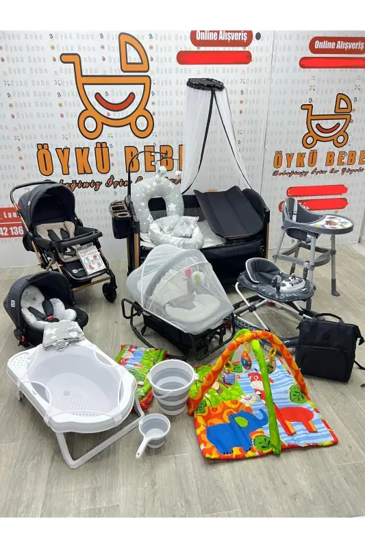 22 PARÇA JAGUAR YENNİ DOĞANN BEBEK ÇEYİZ SETİ FULL SET HEDİYELİ - SİYAH - ÖYKÜ BEBEK DUNYASI