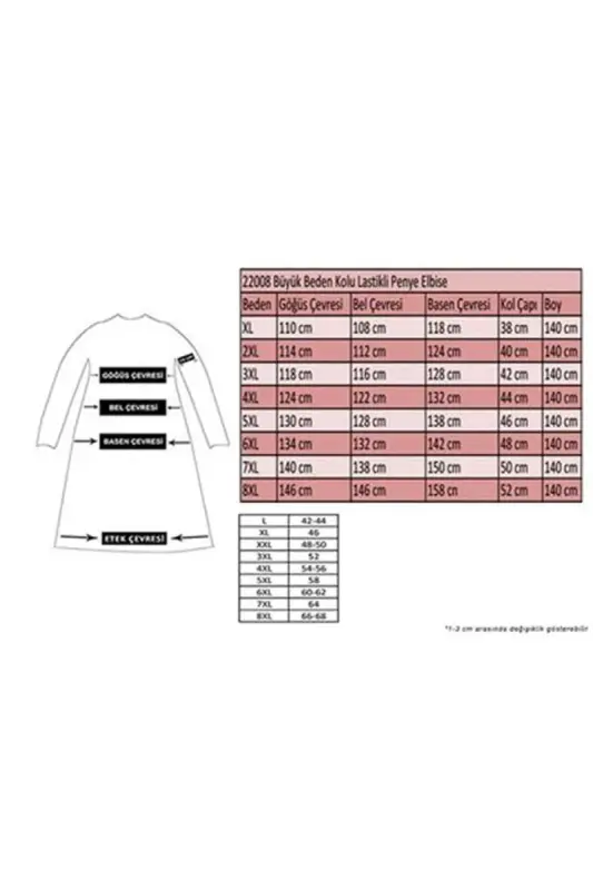 22008 Plus Size Dress with Elastic Sleeves - Mink - 2