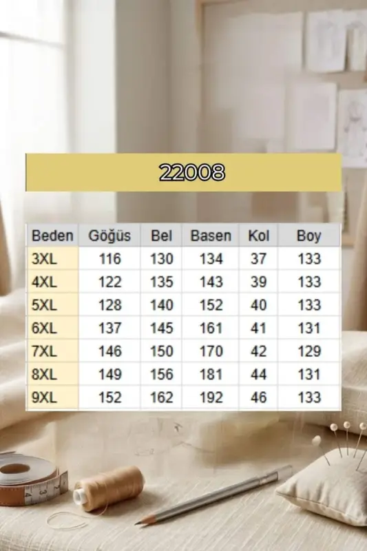 22008 Plus Size Elastic Sleeved Cotton Dress - Black - 2