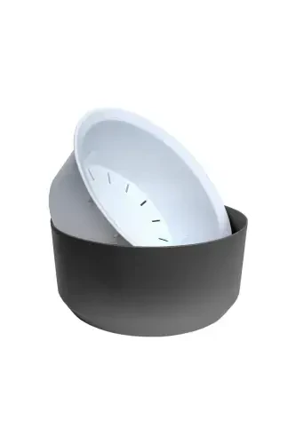 2,25 Litr 22cm Orbita Gultuvak Oyoqli Teshikli Suv o'tkazgichli Plastik Sukulent Binafsha Aranjman Gultuvagi-No3 ANTRASIT - 3