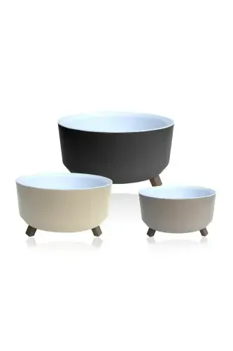 2,25 Litr 22cm Orbita Gultuvak Oyoqli Tesikli Suv oʻtkazgichli Plastik Suqulent Binafsha Aranjman Gultuvagi-No3 BEJ - 5