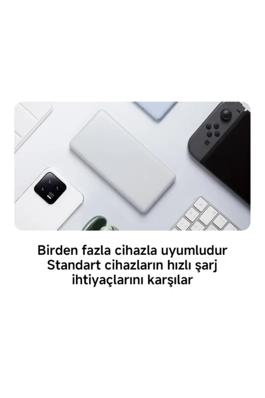 Taşınabilir Batarya 10000 Mah Hızlı Şarj 22,5W Powerbank Beyaz - 7