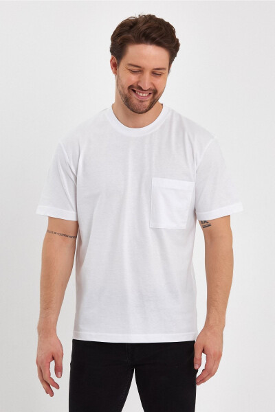 2271-2 Özel Seri 24x1 Süprem Relax Kalıp Cepli T-shirt - 1