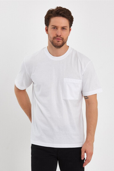 2271-2 Özel Seri 24x1 Süprem Relax Kalıp Cepli T-shirt - 4