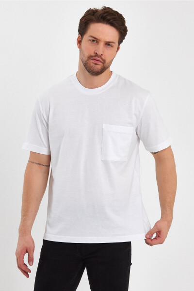 2271-2 Özel Seri 24x1 Süprem Relax Kalıp Cepli T-shirt - 6