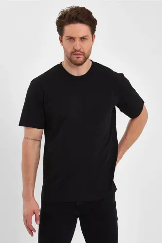 2271-2 Special Series 24x1 Supreme Relax Fit Pocketed T-shirt-BLACK - 1