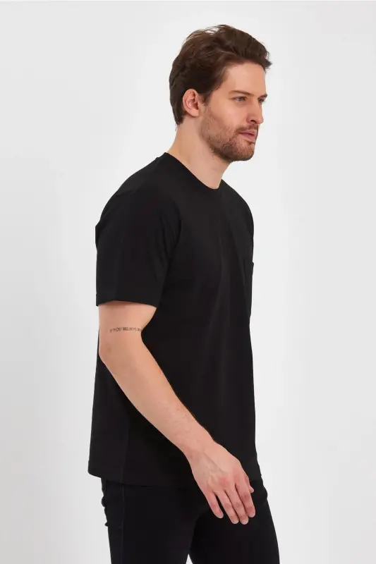 2271-2 Special Series 24x1 Supreme Relax Fit Pocketed T-shirt-BLACK - 5